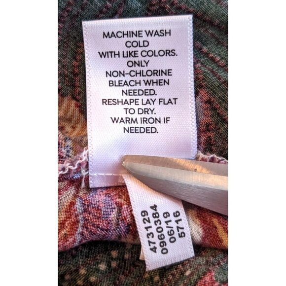 NWT WESTPORT Floral Hawaiian Palm Skirt Tropical Flowy Side Tie Size 1X - Picture 6 of 8